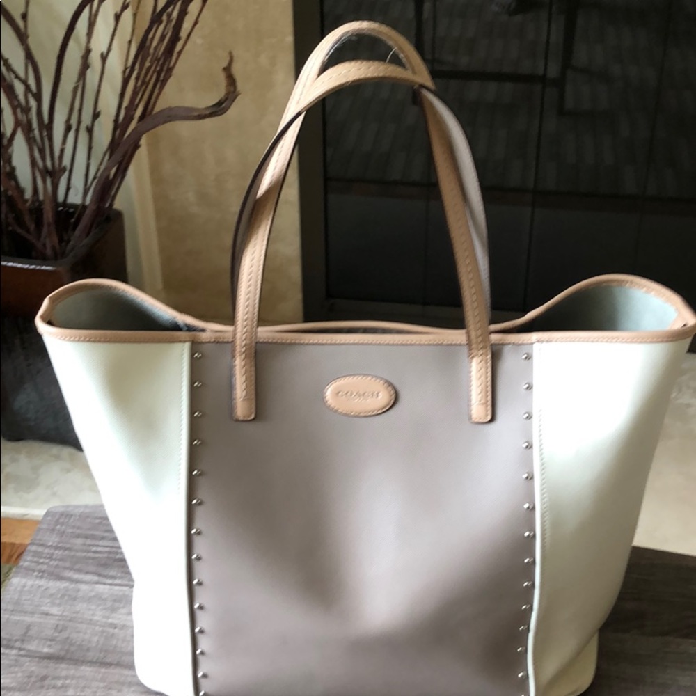Coach two-tone tote